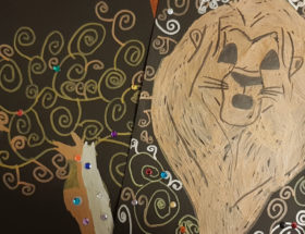 création d'enfant, art de Klimt