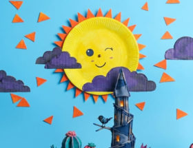 bricolage soleil kawaii rayons tournants