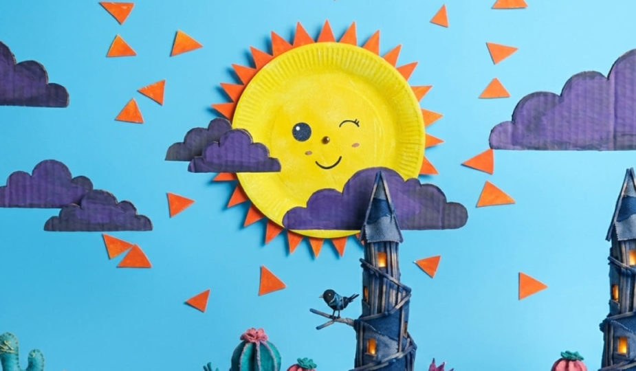 bricolage soleil kawaii rayons tournants