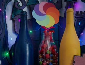 décoration sucette en papier candy bar