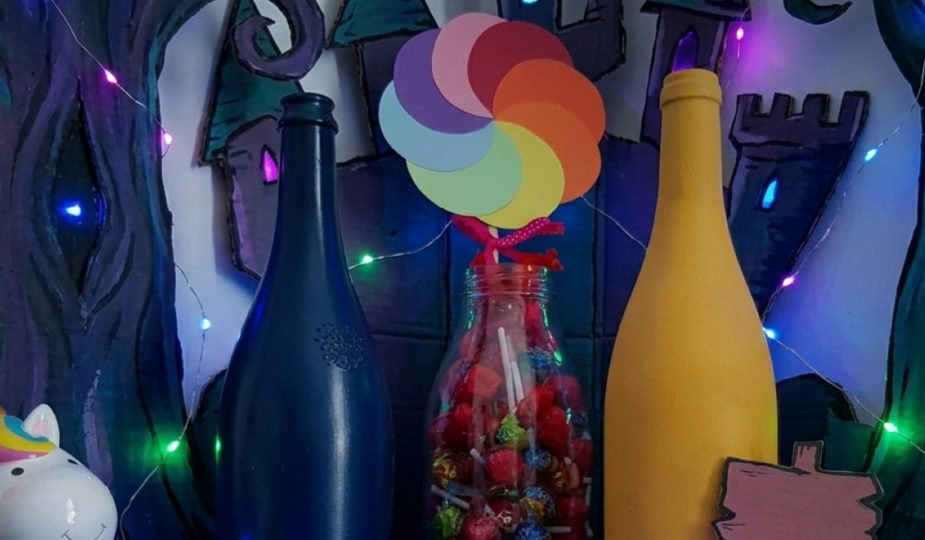 décoration sucette en papier candy bar