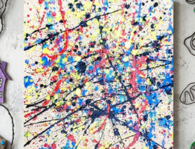 A la manière de Polock, tableau dripping