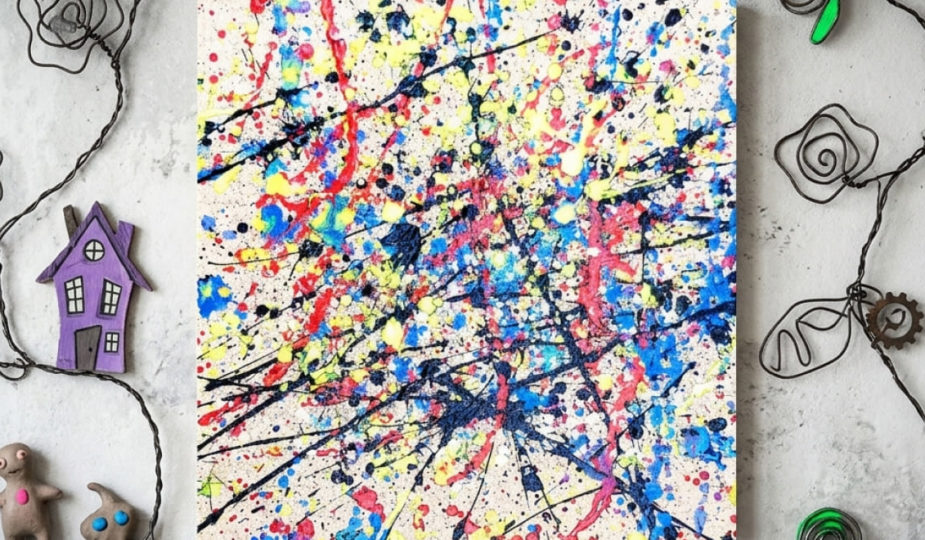 A la manière de Polock, tableau dripping