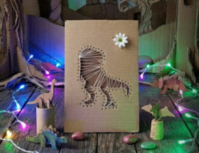 Enfant : creation dinosaure à enfiler pour commencer la couture