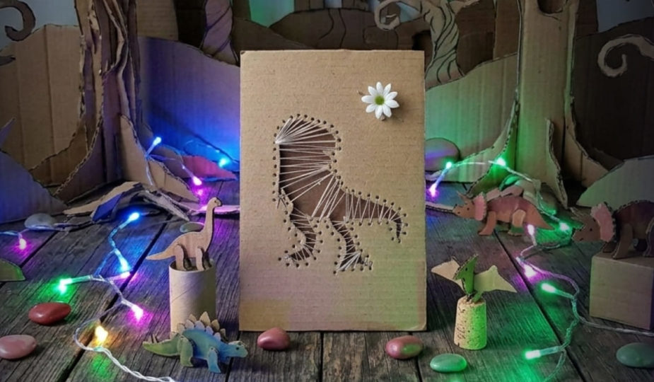 Enfant : creation dinosaure à enfiler pour commencer la couture