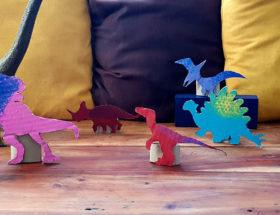 DIY enfant, création de figurines dinosaures