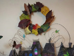 tuto couronne d'automne avec des feuilles