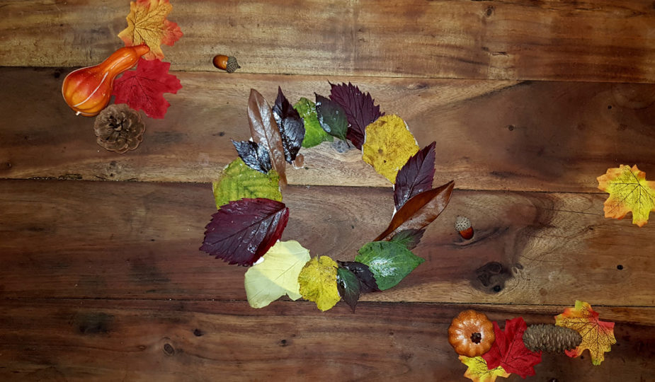 tuto couronne d'automne avec des feuilles