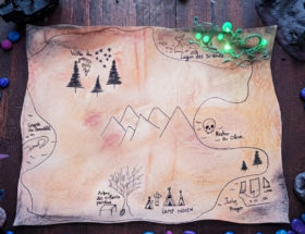 création carte aux trésors avec les enfants