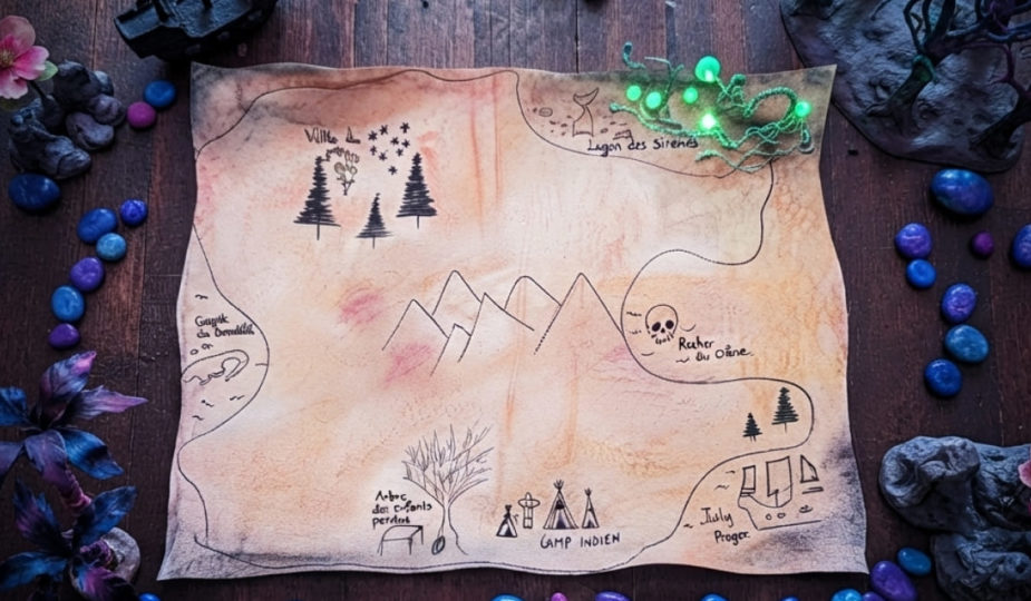 création carte aux trésors avec les enfants