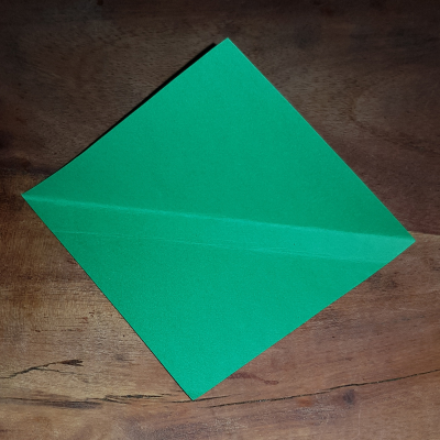 carré feuille cartonnée verte