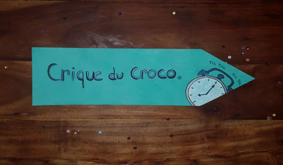 création panneau crique du crocodile, décoration anniversaire