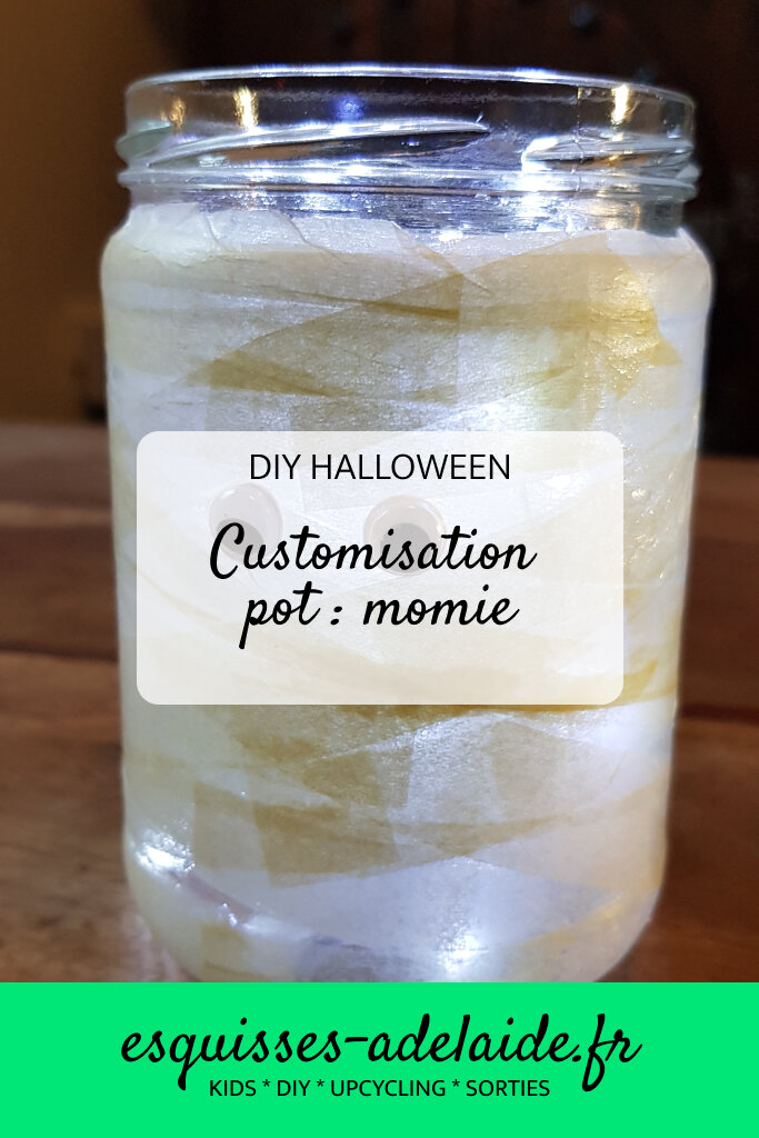 customisation pot momie diy halloween