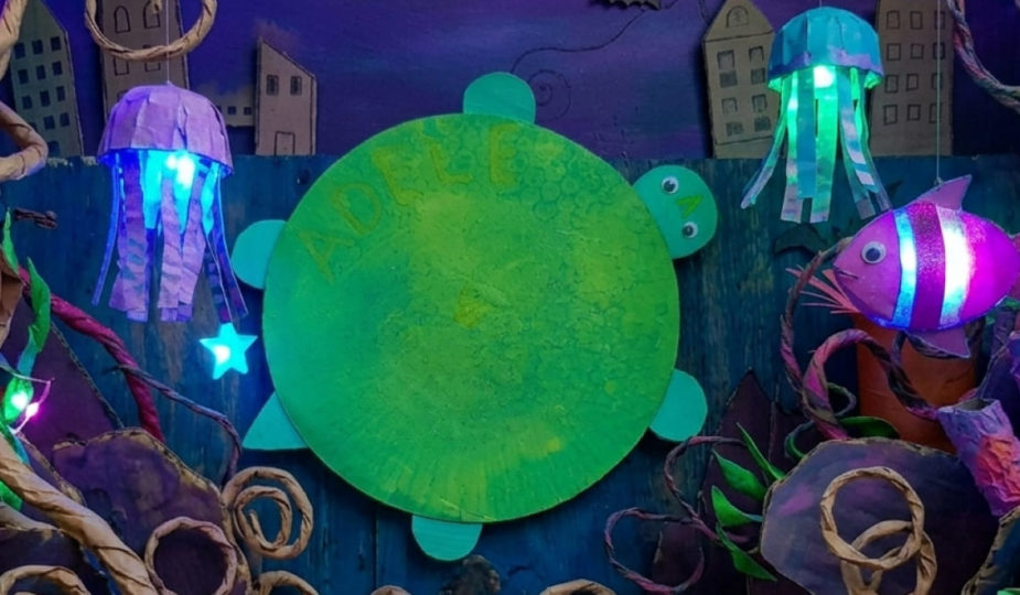 DIY tortue assiette en carton maternelle