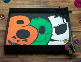 BOO, tableau peinture diy halloween