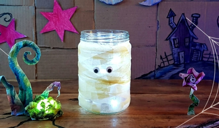 diy customisation pot momie halloween