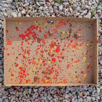 Création d'enfant plateau d'automne à la manière de Pollock