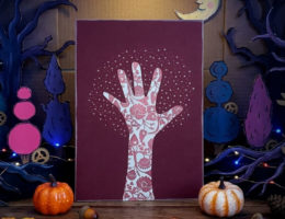 création enfant contour main pour arbre d'automne