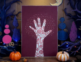 création enfant contour main pour arbre d'automne