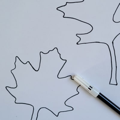 dessin feuilles d'automne