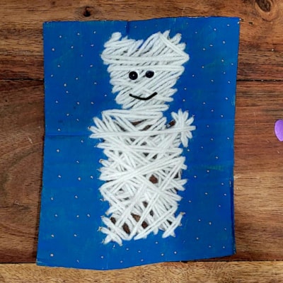 creation enfant ours avec laine blanche
