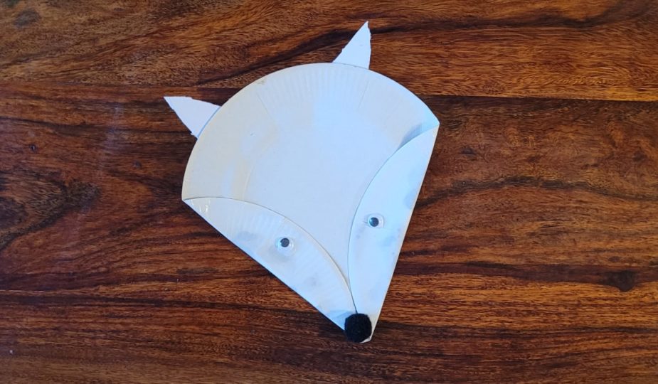 craft renard polaire avec assiette en carton