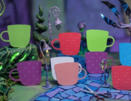 Craft cartes invitation tasses de thé pour anniversaire gabarit