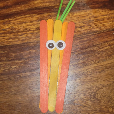 carotte bâtonnets bois yeux amovibles