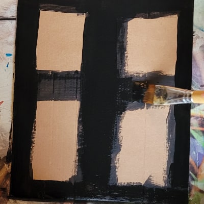 peinture contours noirs