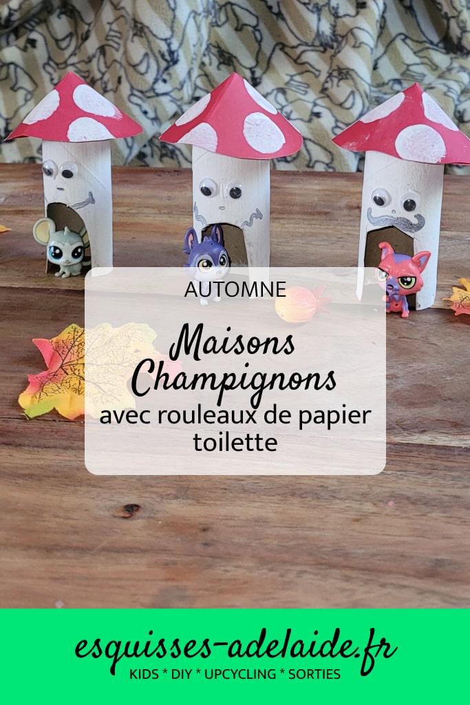 DIY maisons champignons rouleaux de papier toilette