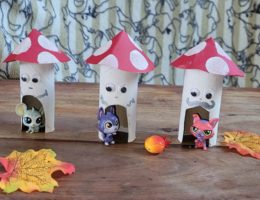 craft maisons champignons pour les jouets