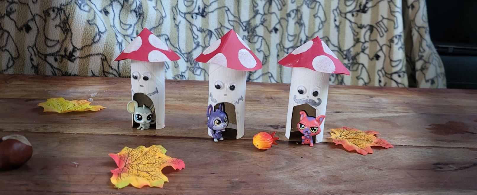 craft maisons champignons pour les jouets