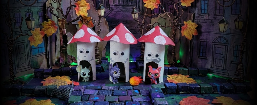 craft maisons champignons pour les jouets