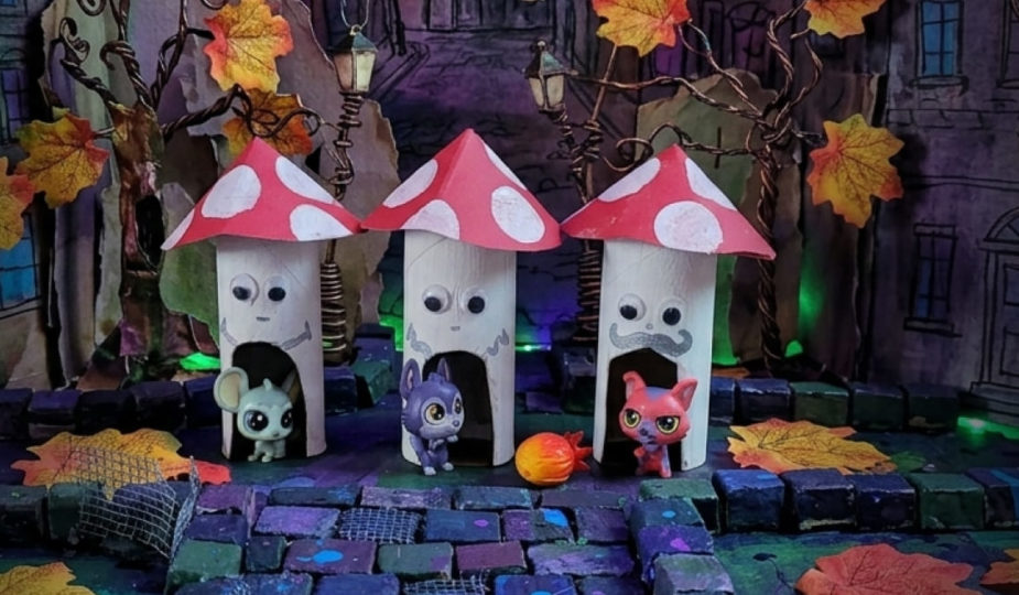 craft maisons champignons pour les jouets