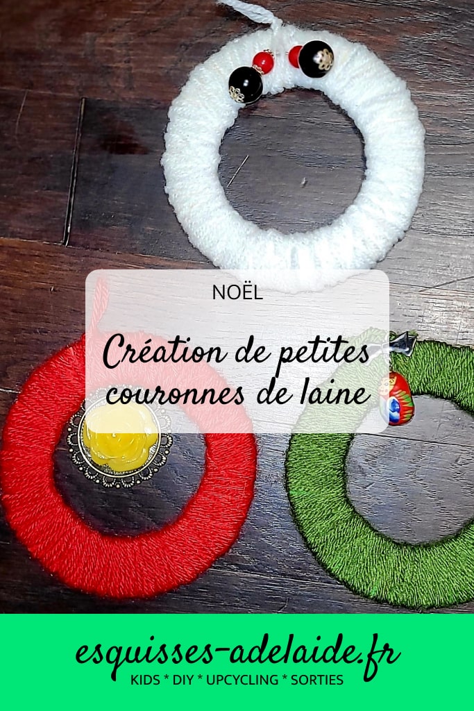 DIY petites couronnes de laine Noël