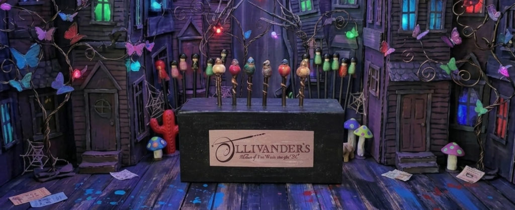 DIY boite ollivander's pour rangement Baguettes magiques