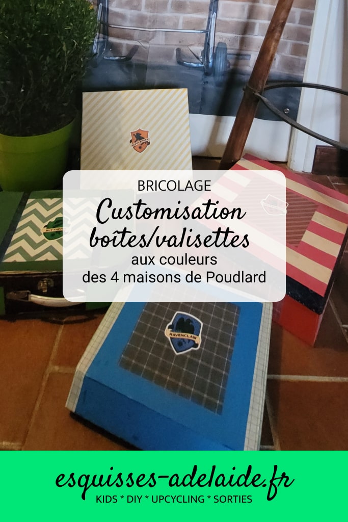 upcycling boite boites 4 maisons-poudlard