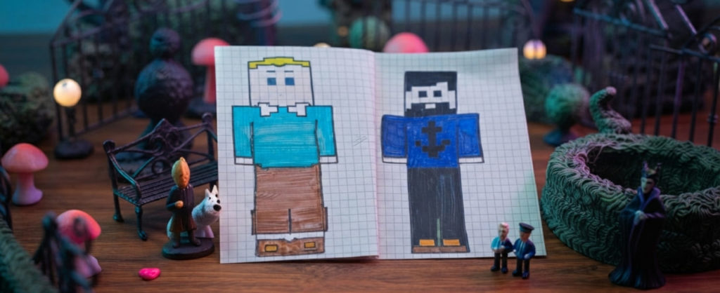 minecraft pixel art tintin et capitaine haddock