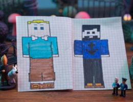 minecraft pixel art tintin et capitaine haddock