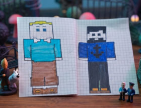 minecraft pixel art tintin et capitaine haddock