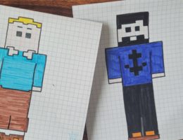 minecraft pixel art tintin et capitaine haddock