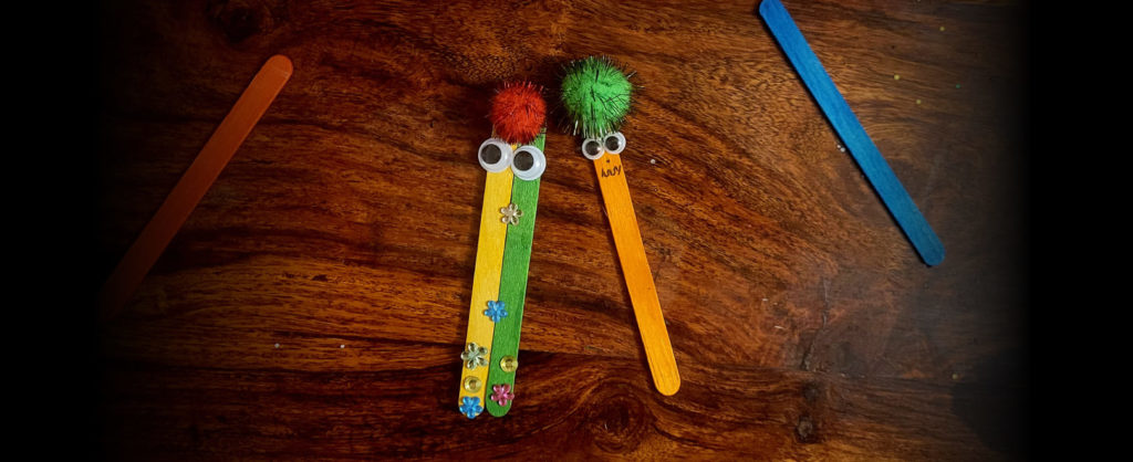 DIY bâton de lecture bonhomme