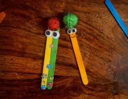 DIY bâton de lecture bonhomme