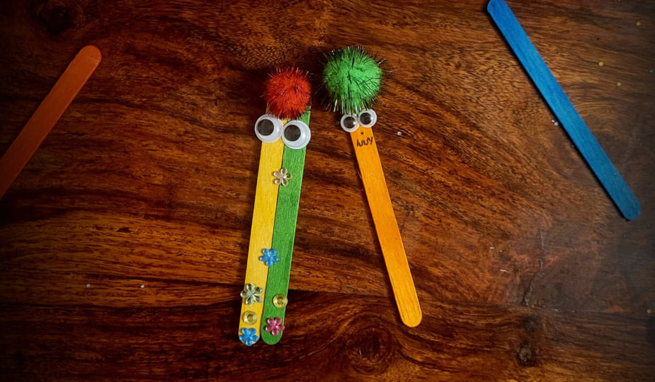 DIY bâton de lecture bonhomme