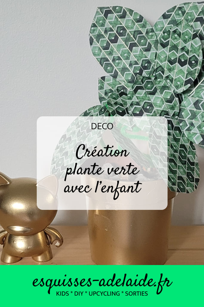 DIY plante verte avec enfant pour la déco