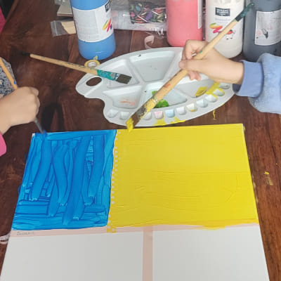 création en famille, peinture déco