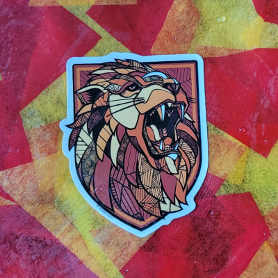 Feuille de soie vitraux et sticker Gryffondor