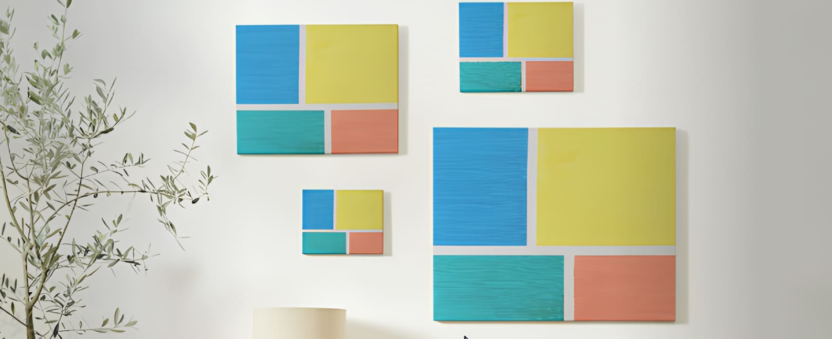 toile enfant peinture et masking tape