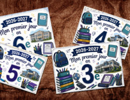 affiches pancartes rentrée au collège photo