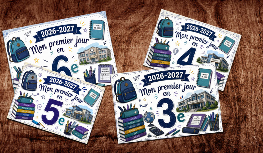 affiches pancartes rentrée au collège photo